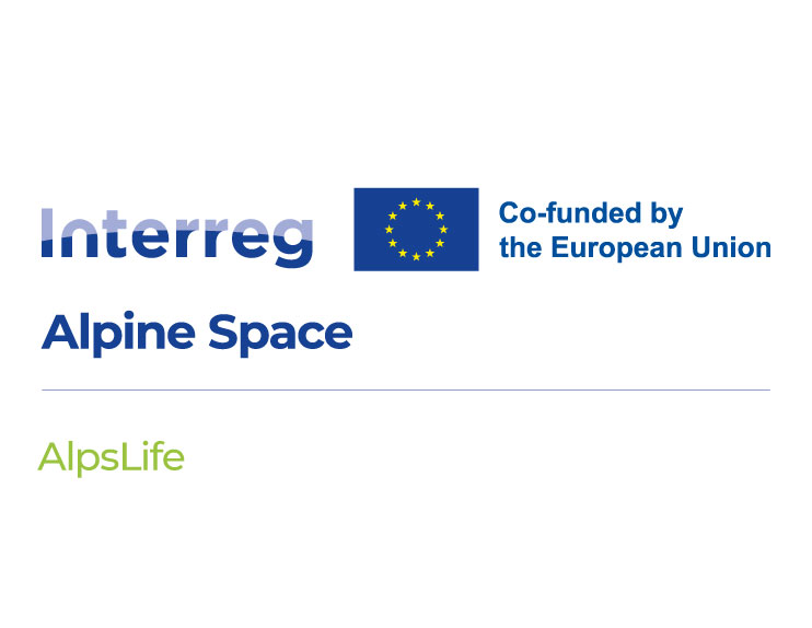 Das Bild zeigt das Logo von dem Projekt Interreg Alpine Space AlpsLife