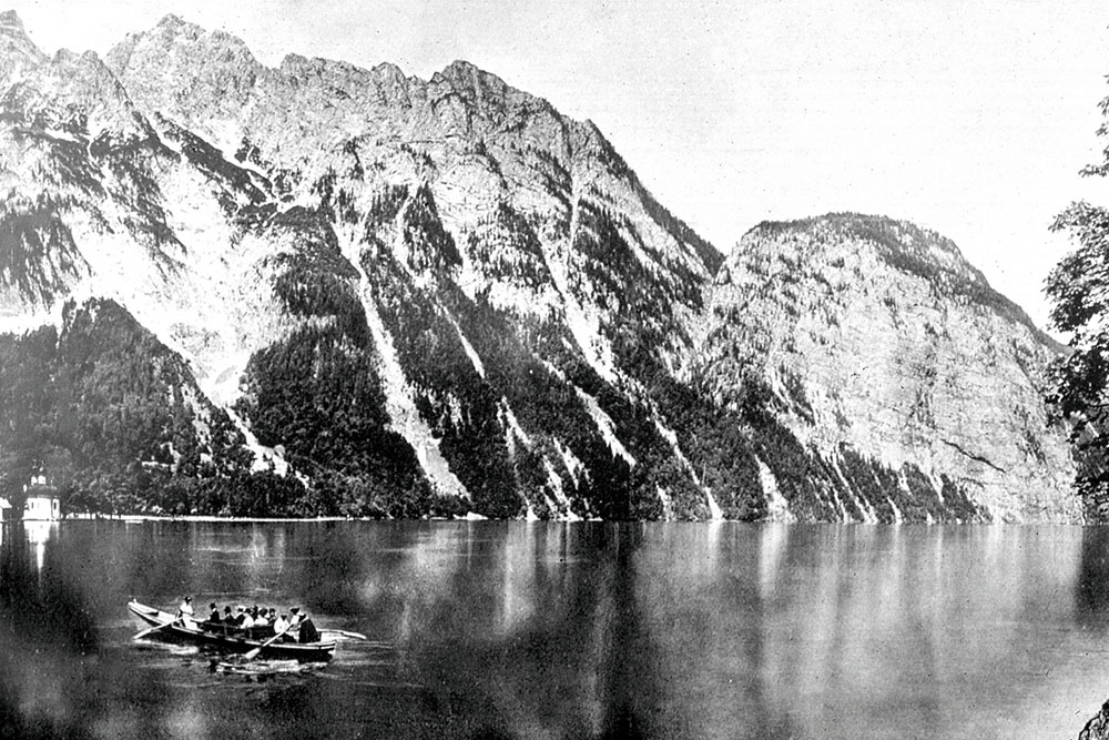 Original photo - Königssee with navigation and peninsula St. Bartholomä
