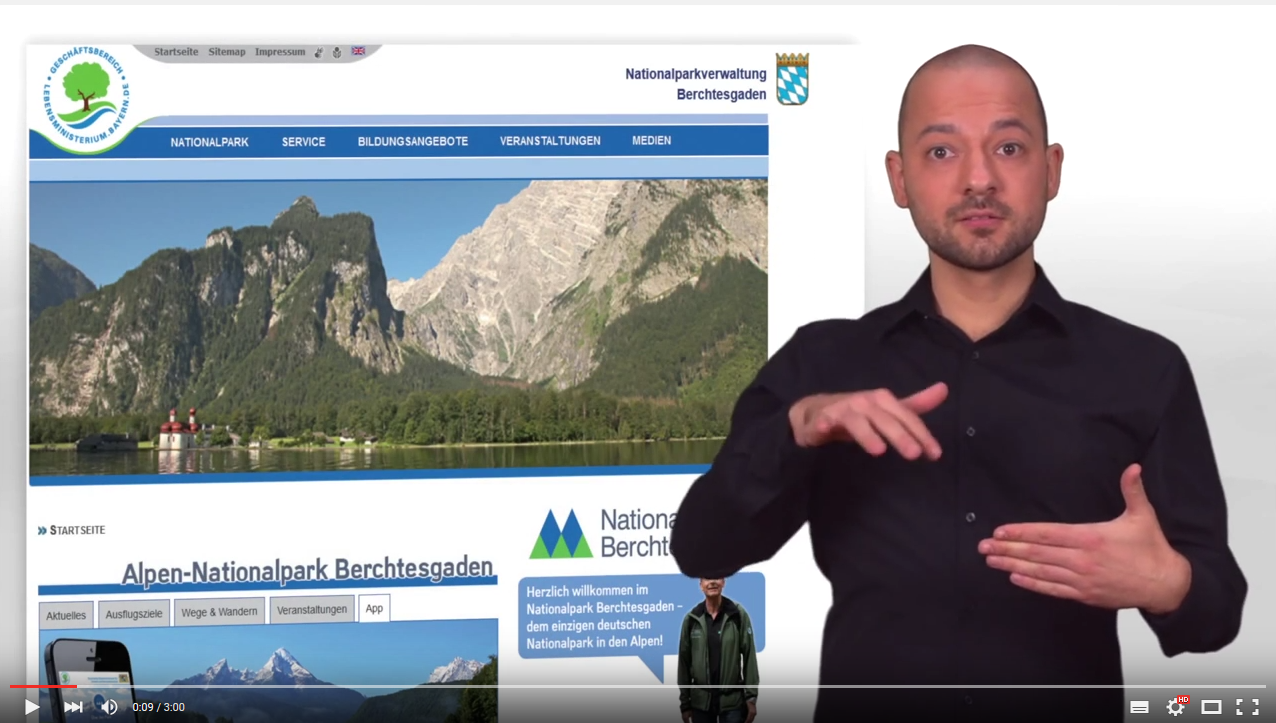 Video in sign language; external link to the You Tube channel of the Bavarian State Ministry for the Environment and Consumer Protection